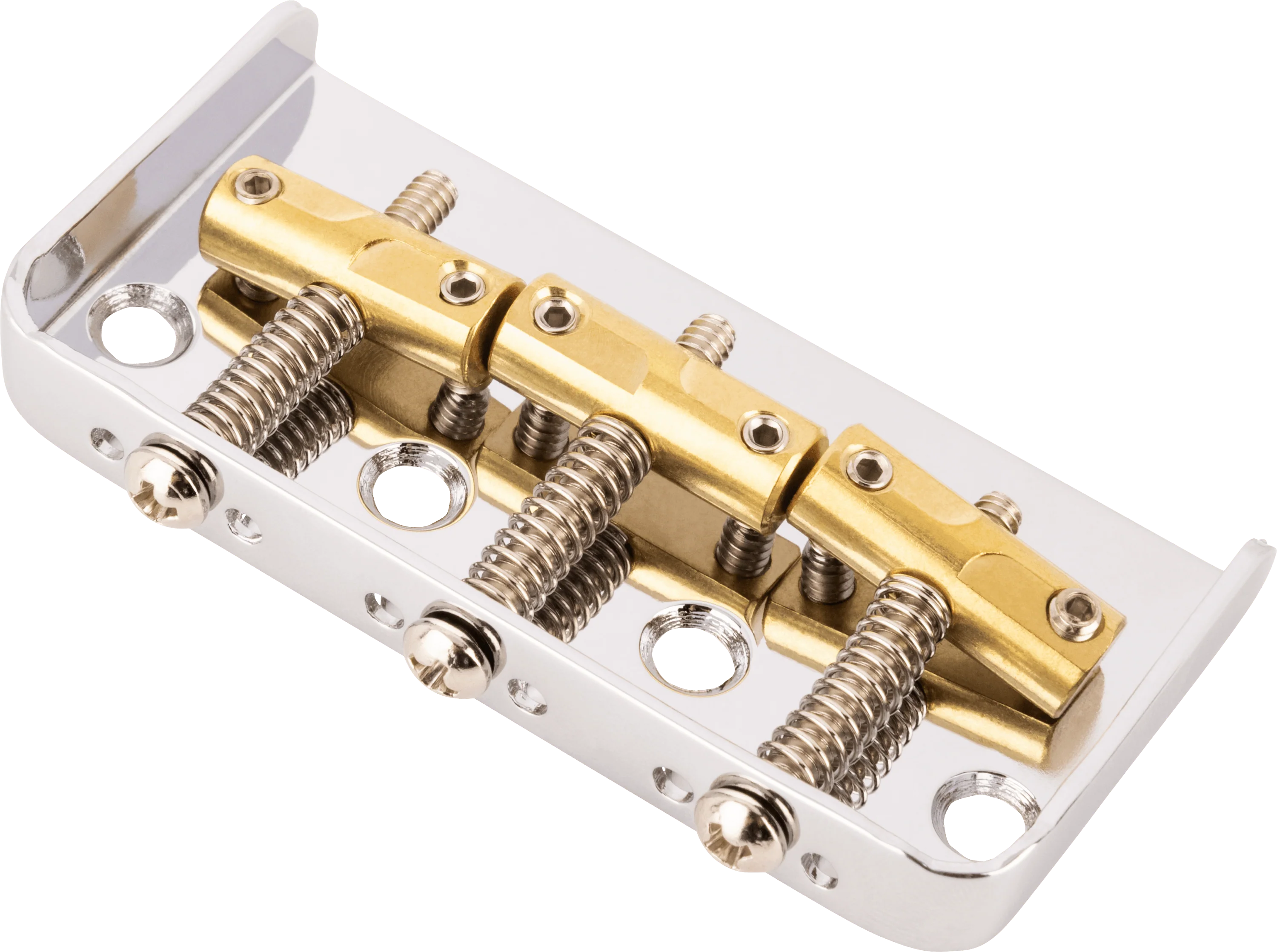3-Saddle Custom "Cut-Off" Vintage-Style Tele® Bridge with Compensated Brass Saddles - Image 2