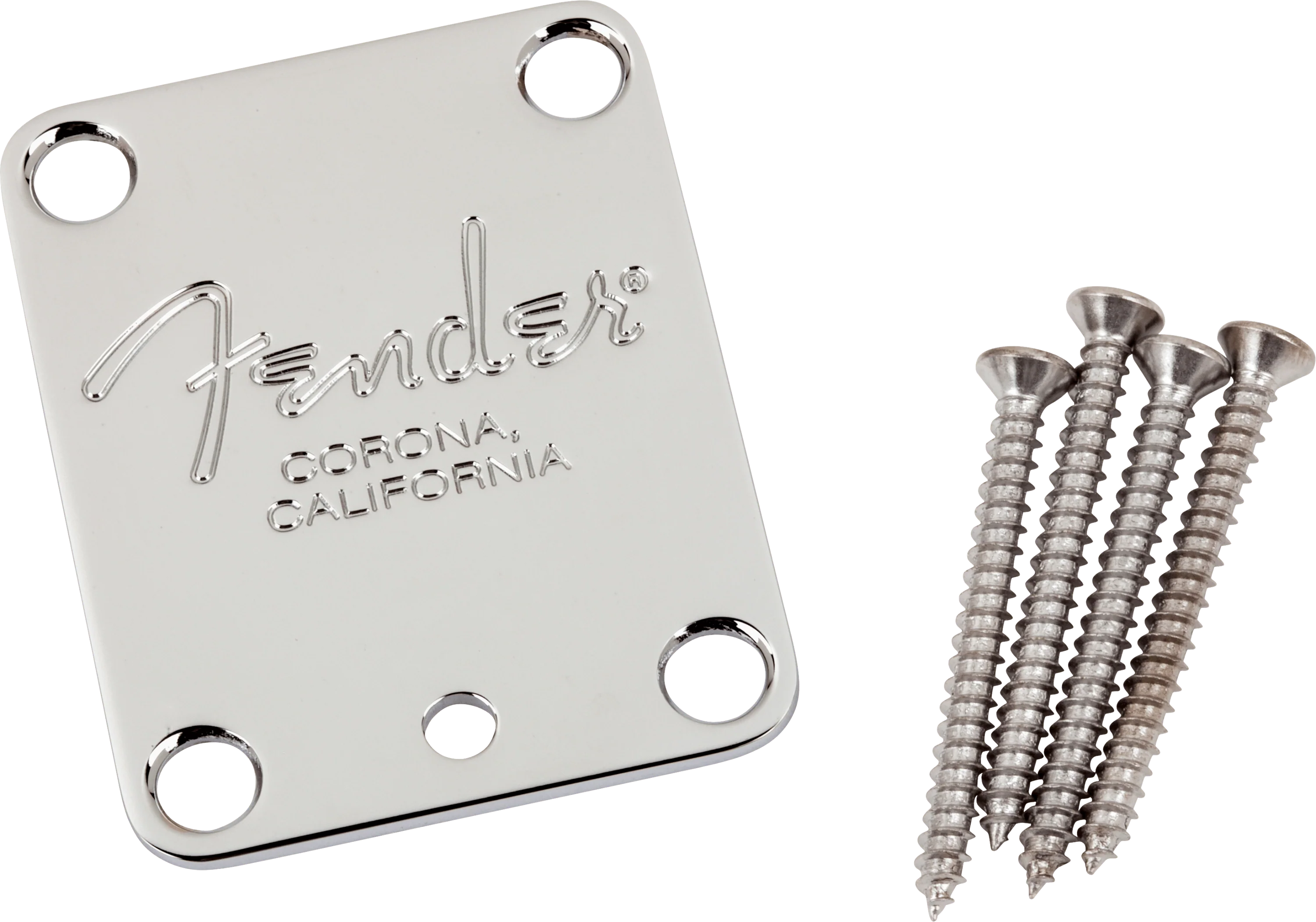 4-Bolt American Series Guitar Neck Plate with "Fender Corona" Stamp
