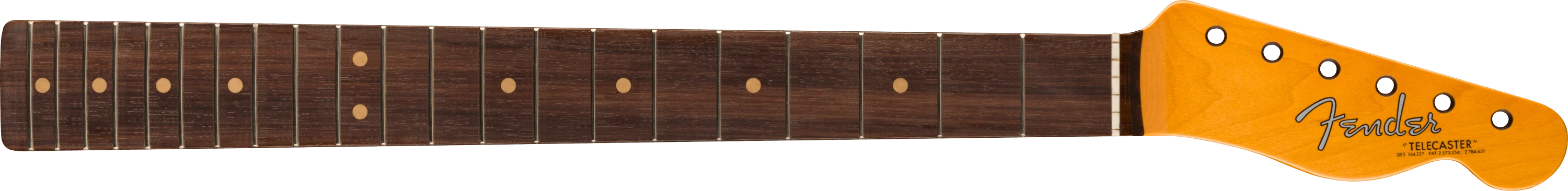 American Vintage II 1963 Telecaster Neck, 21 Vintage Tall Frets, 7.25" Radius, Rosewood