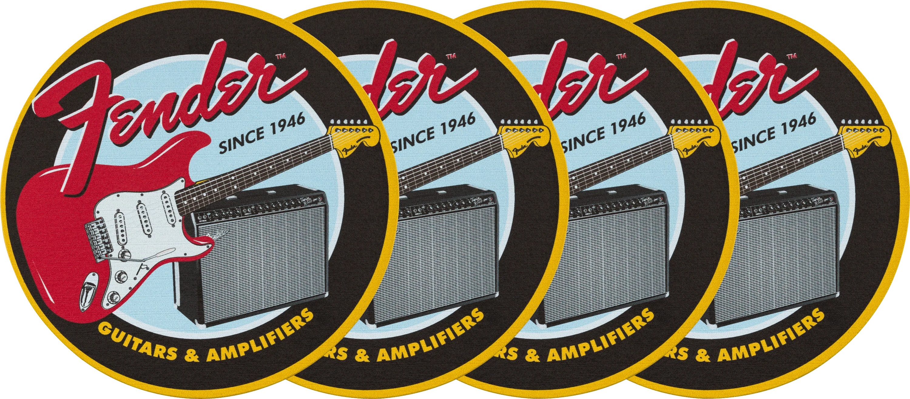Fender™ 1946 Guitars & Amps Coaster Set
