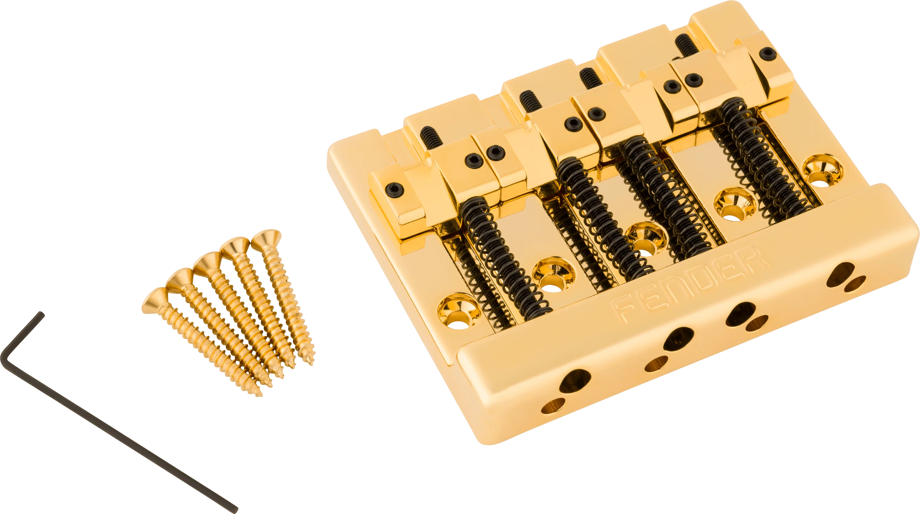 Fender® HiMass™ 4-String Bass Bridge Assembly With Brass Saddles - Image 3