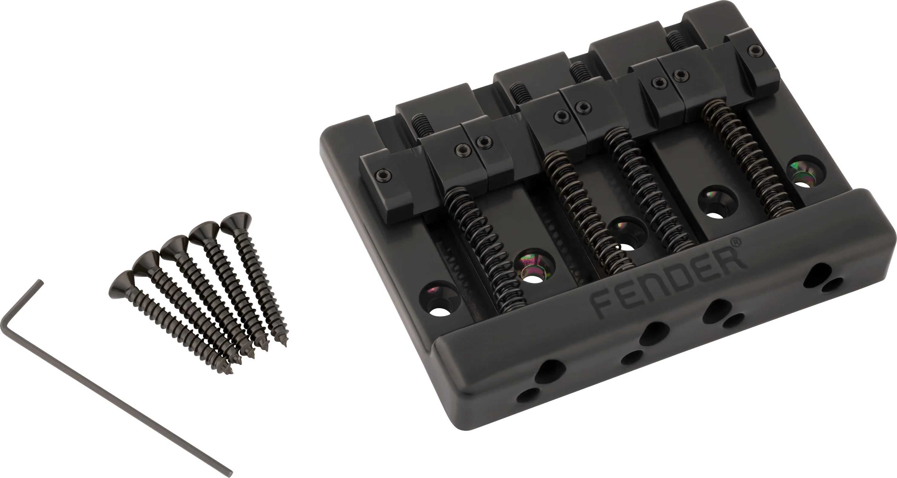 Fender® HiMass™ 4-String Bass Bridge Assembly With Brass Saddles - Image 4