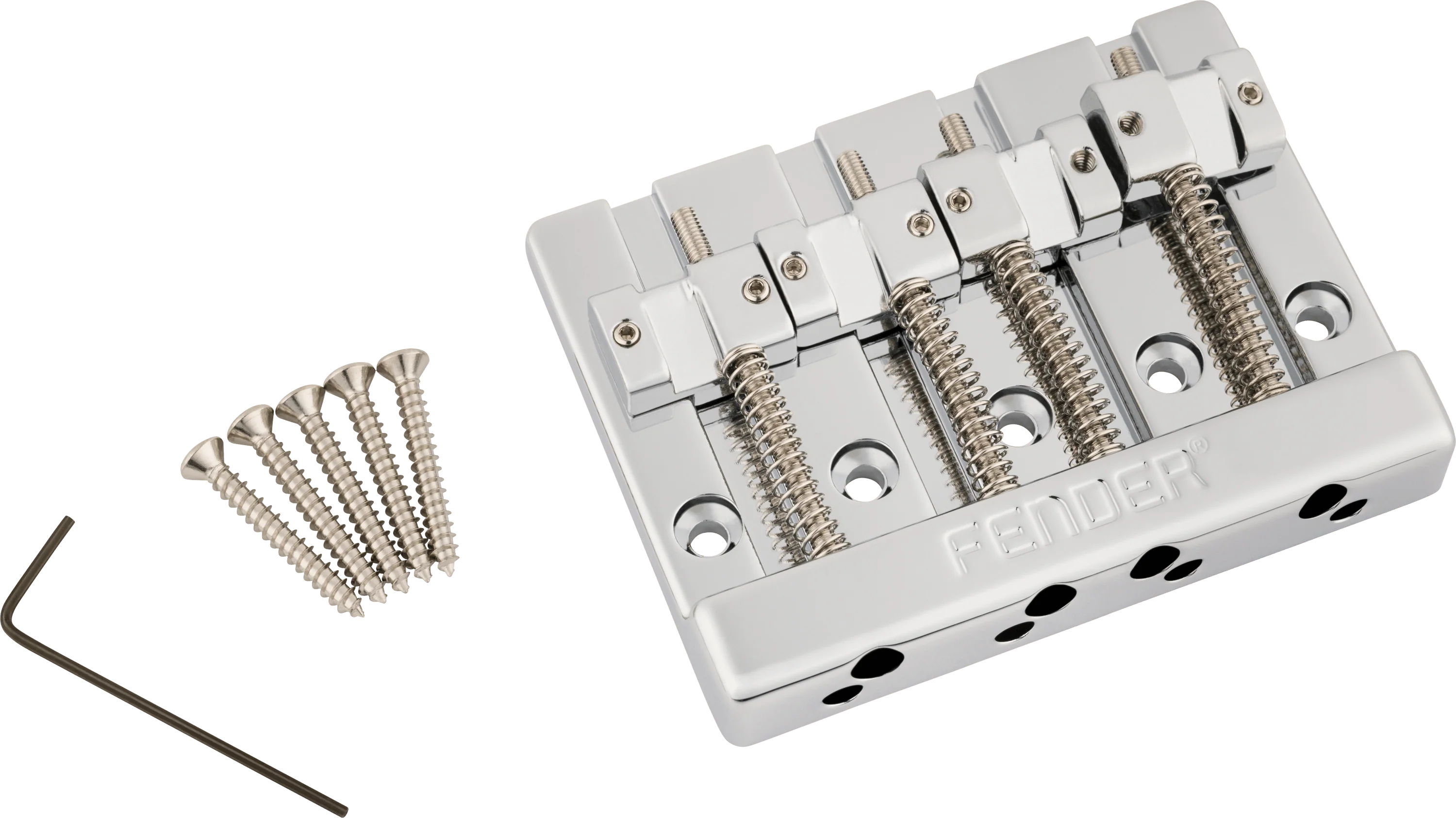 Fender® HiMass™ 4-String Bass Bridge Assembly With Zinc Saddles