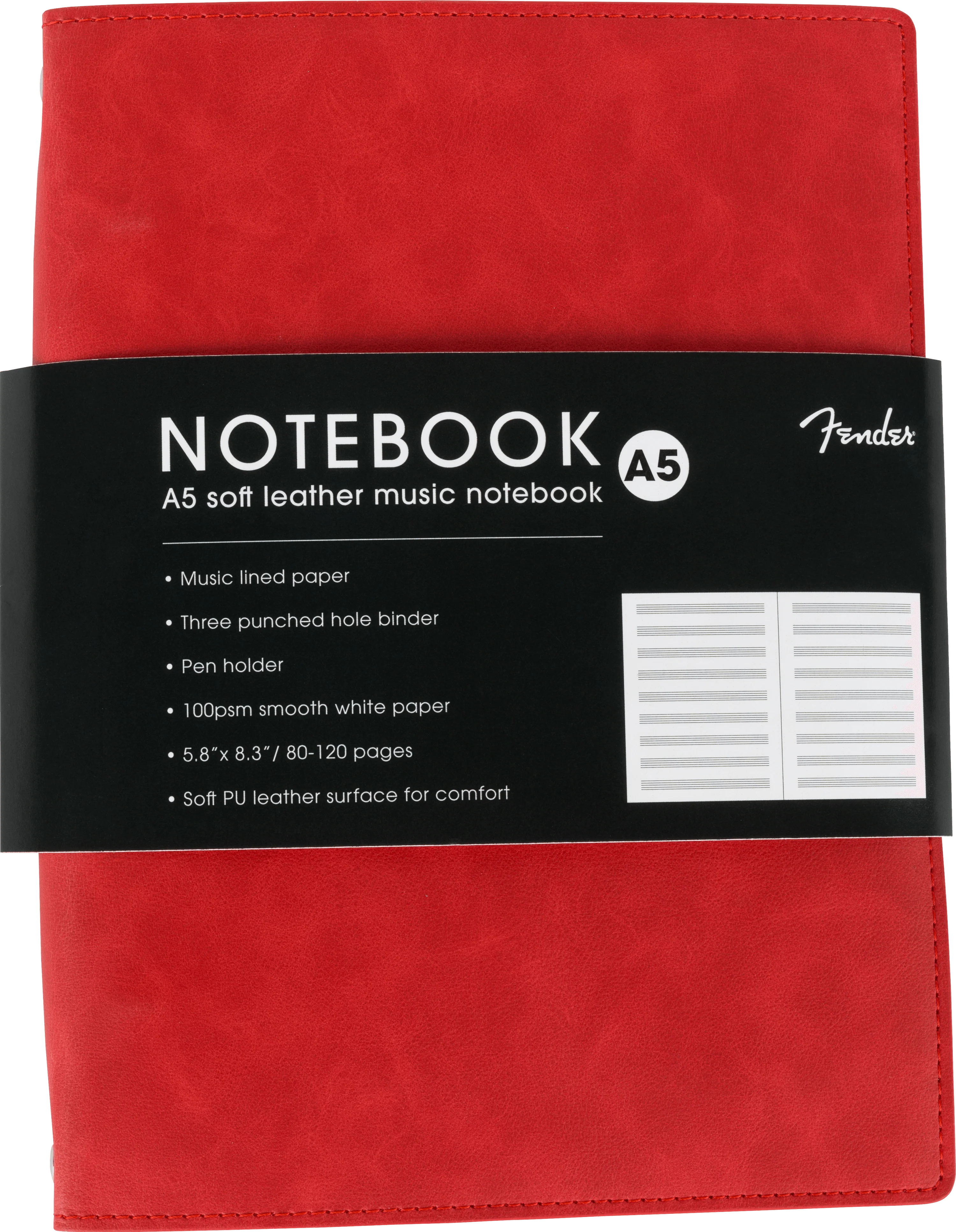 Fender™ Vegan Leather Music Note Book - Image 2
