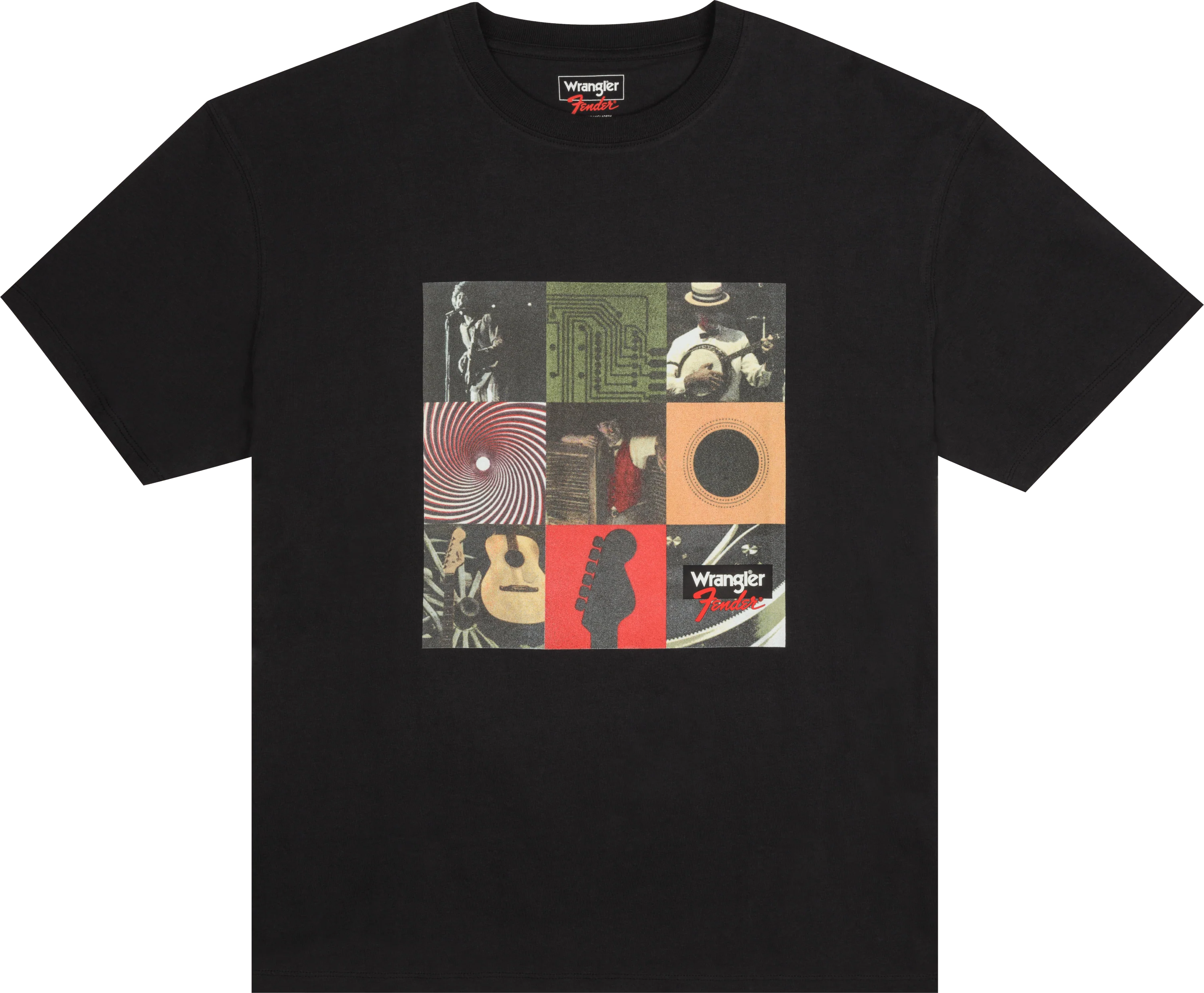 Fender® x Wrangler® Men's Fender Archive Vintage T-Shirt, Faded Black - Image 5