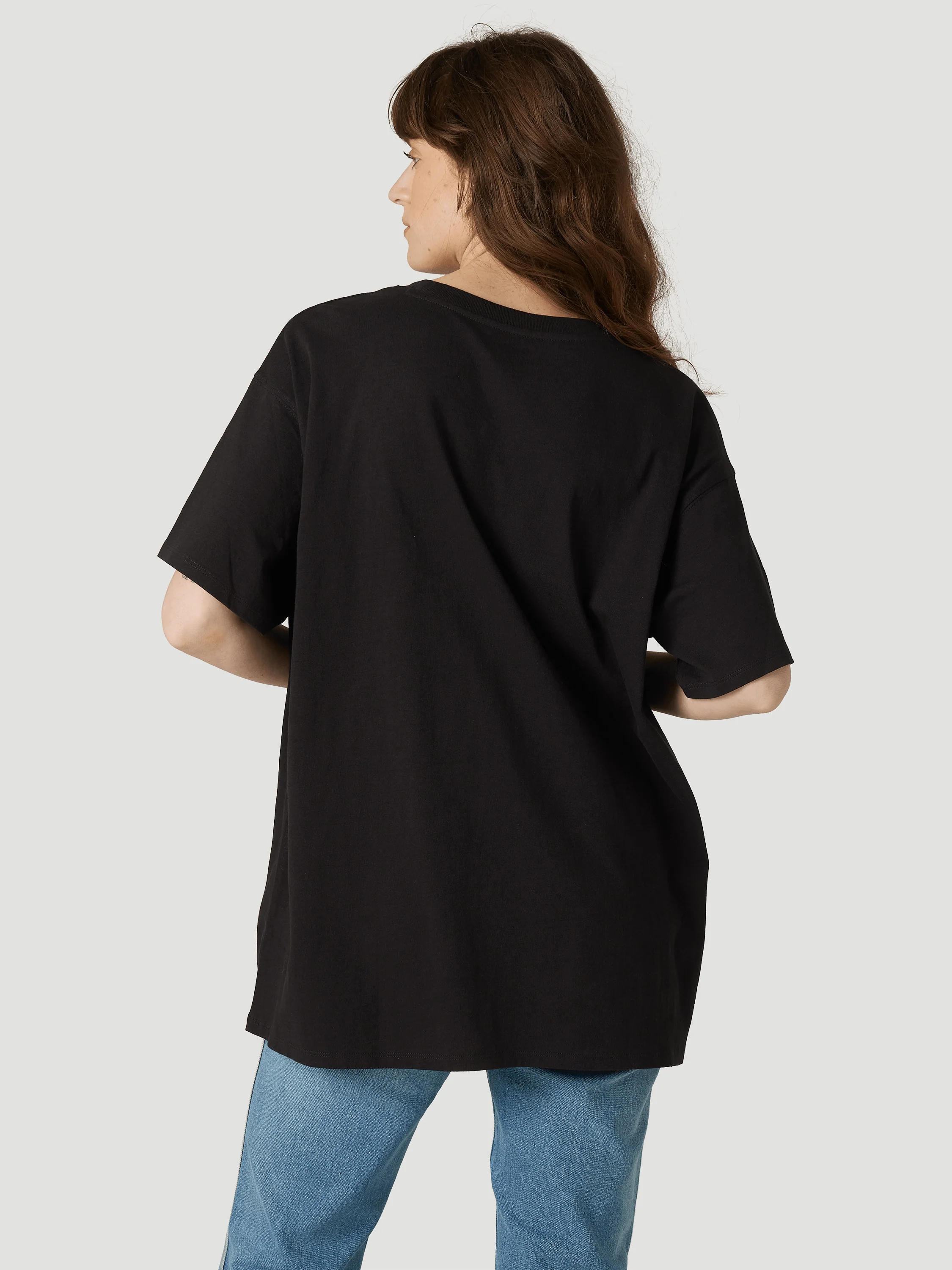 Fender® x Wrangler® Women's Oversized Concert Tee, Faded Black - Image 2