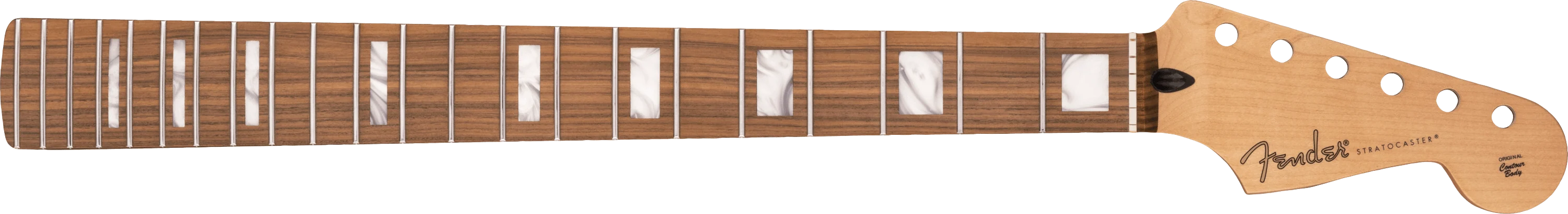 Player Series Stratocaster® Neck w/Block Inlays, 22 Medium Jumbo Frets, Pau Ferro