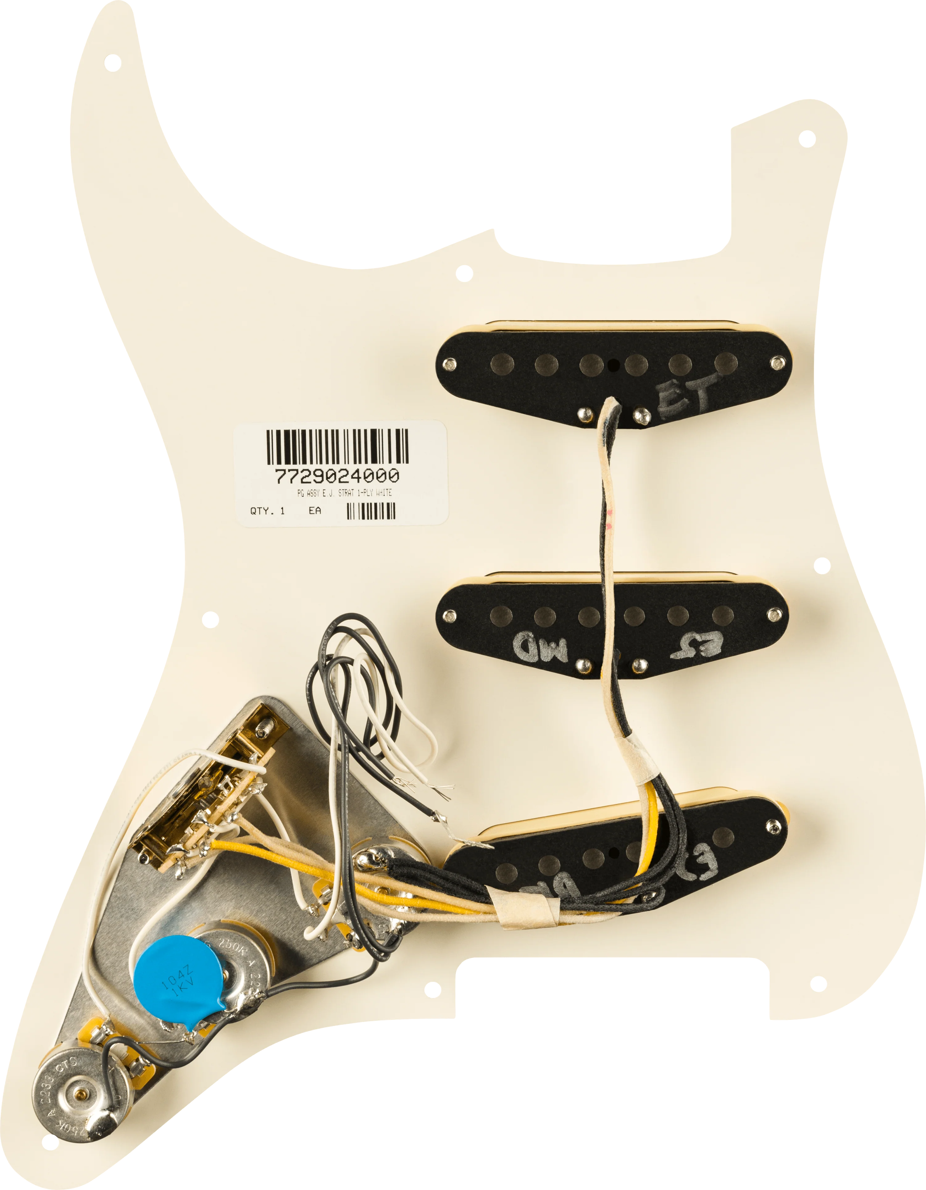 Pre-Wired Strat® Pickguard, Eric Johnson Signature - Image 2