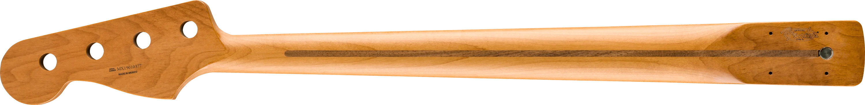 Roasted Maple Jazz Bass® Neck, 20 Medium Jumbo Frets, 9.5", Maple, C Shape - Image 2