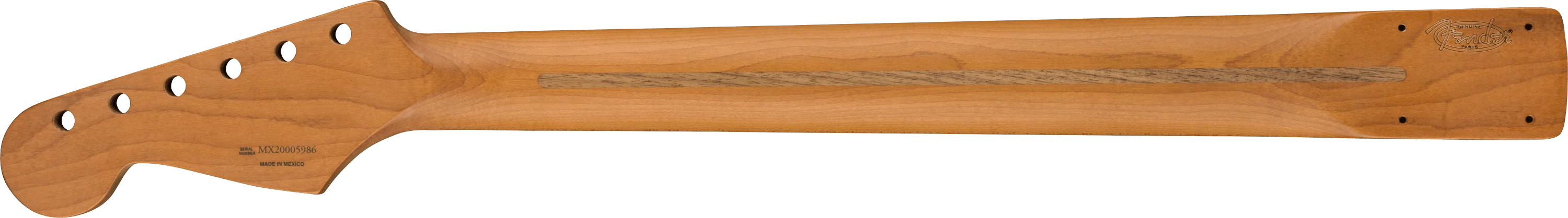 Roasted Maple Vintera® Mod 50's Stratocaster® Neck, 21 Medium Jumbo Frets, 9.5", "V" Shape - Image 2