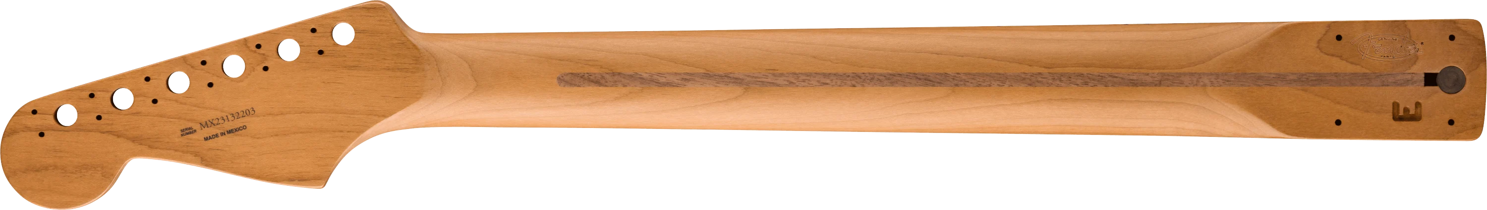 Satin Roasted Maple Stratocaster Neck, 22 Jumbo Frets, 12", Flat Oval Shape - Image 2