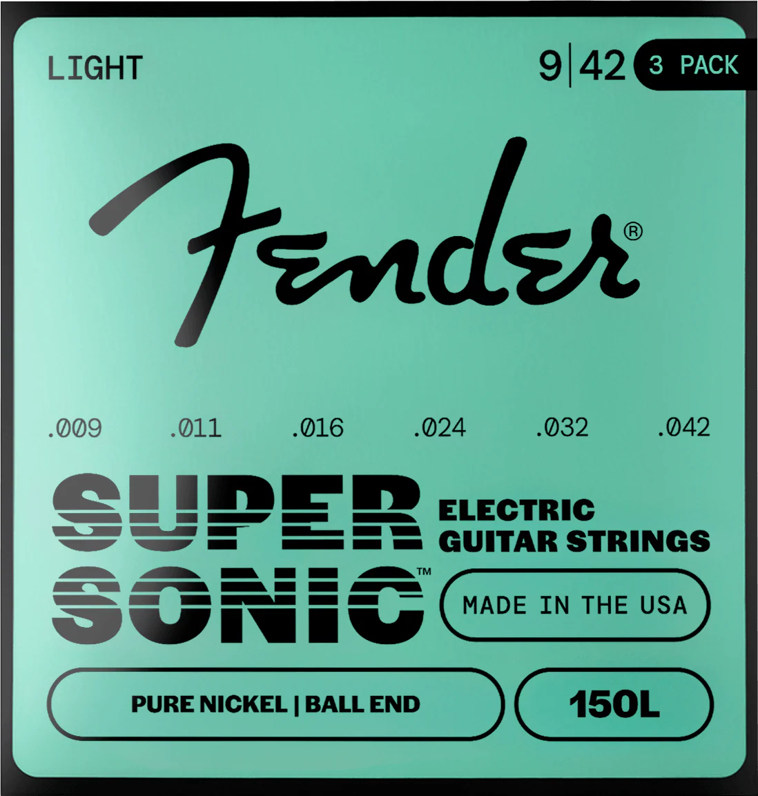 SuperSonic™ 150 Pure Nickel Guitar Strings (3-Pack)
